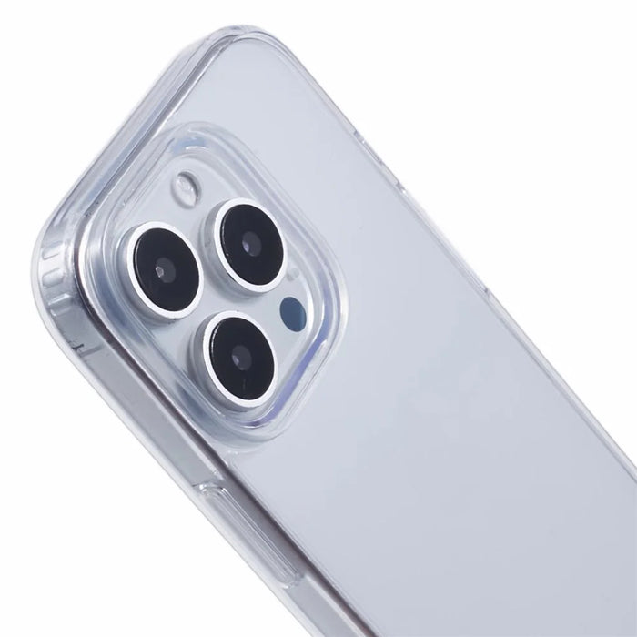 For iPhone 16 Pro Clear Case TPU+PC Back Cover with Touch Button Photography - 5