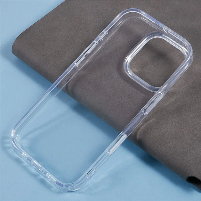 For iPhone 16 Pro Clear Case TPU+PC Back Cover with Touch Button Photography - 7