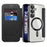 For Samsung Galaxy S25+ Magnetic Case Rhombus PU Leather Phone Cover - Black - 2