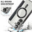 For Samsung Galaxy S25+ Magnetic Case Rhombus PU Leather Phone Cover - Black - 5