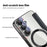 For Samsung Galaxy S25+ Magnetic Case Rhombus PU Leather Phone Cover - Black - 6