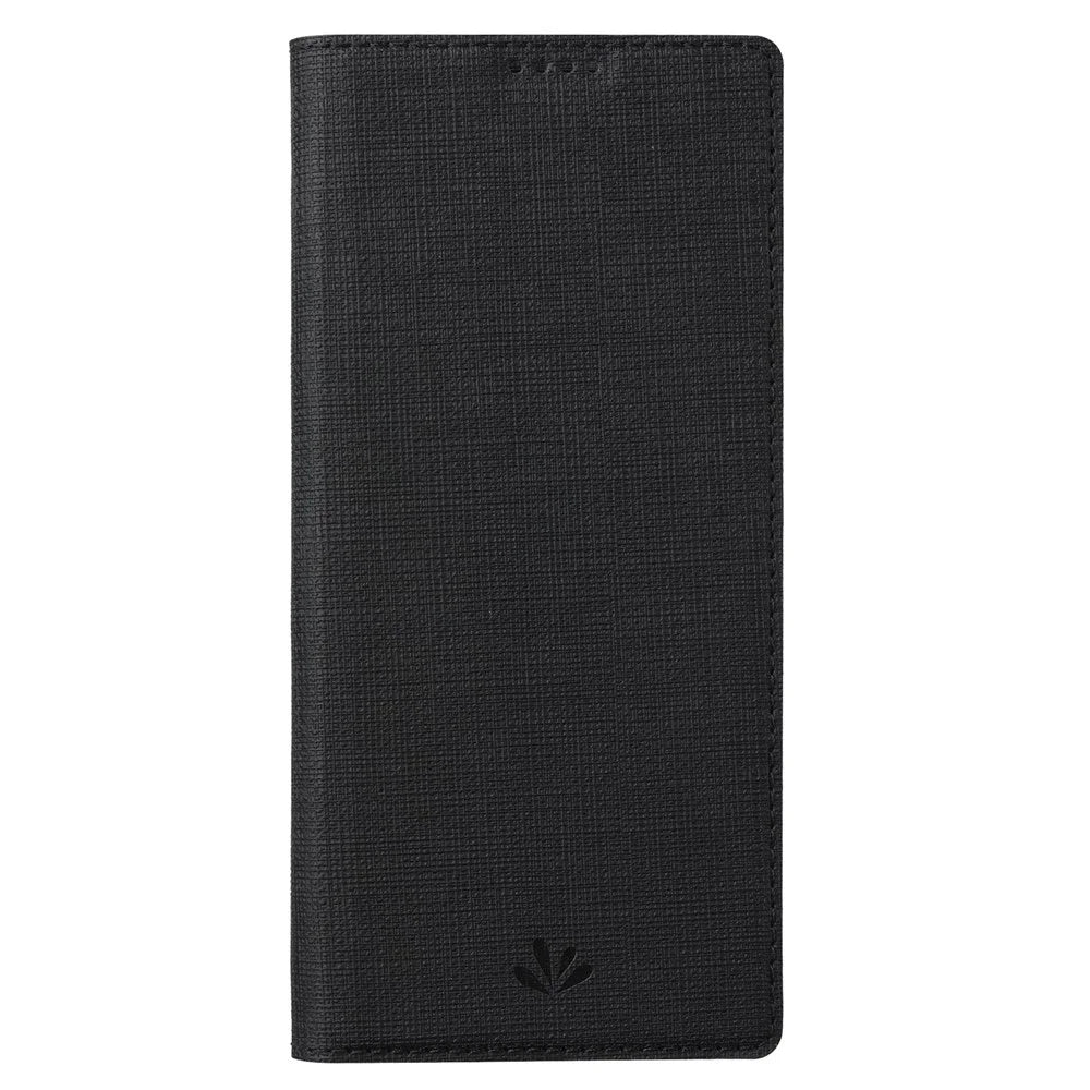 VILI DMX Series for Sony Xperia 5 IV 5G PU Leather Flip Cover Stand Magnetic Auto Closing Protective Case with Card Holder - Black - 7