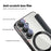 For Samsung Galaxy S25 Magnetic Case RFID Blocking Leather Phone Cover - Black - 6