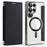 For Samsung Galaxy S25 Ultra Magnetic Case RFID Blocking Leather Phone Cover - Black - 1
