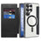 For Samsung Galaxy S25 Ultra Magnetic Case RFID Blocking Leather Phone Cover - Black - 2