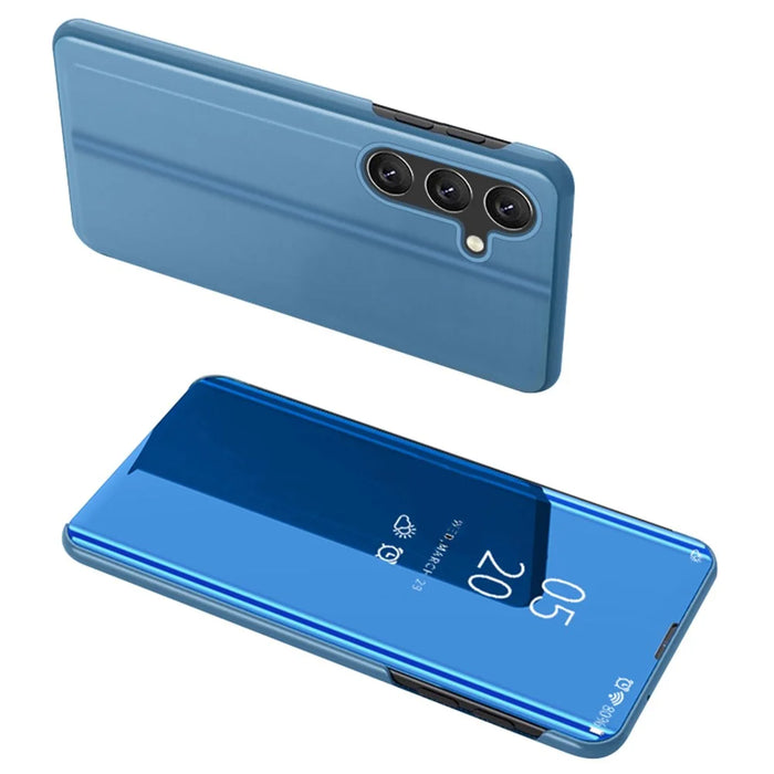 For Samsung Galaxy S25+ Flip Leather Cover with Stand Full Body Protective Phone Case - Blue - 1