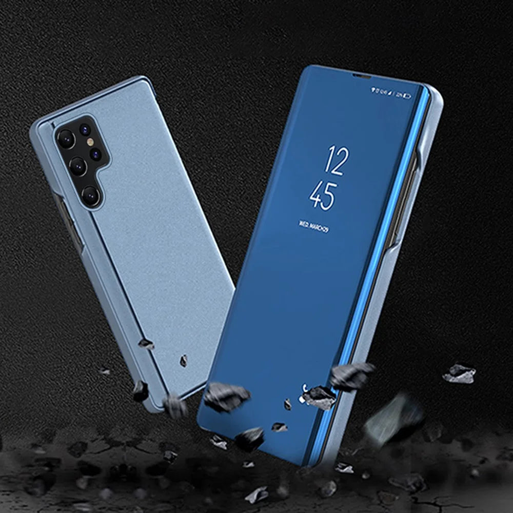For Samsung Galaxy S25 Ultra Flip Leather Cover with Stand Full Body Protective Phone Case - Blue - 6