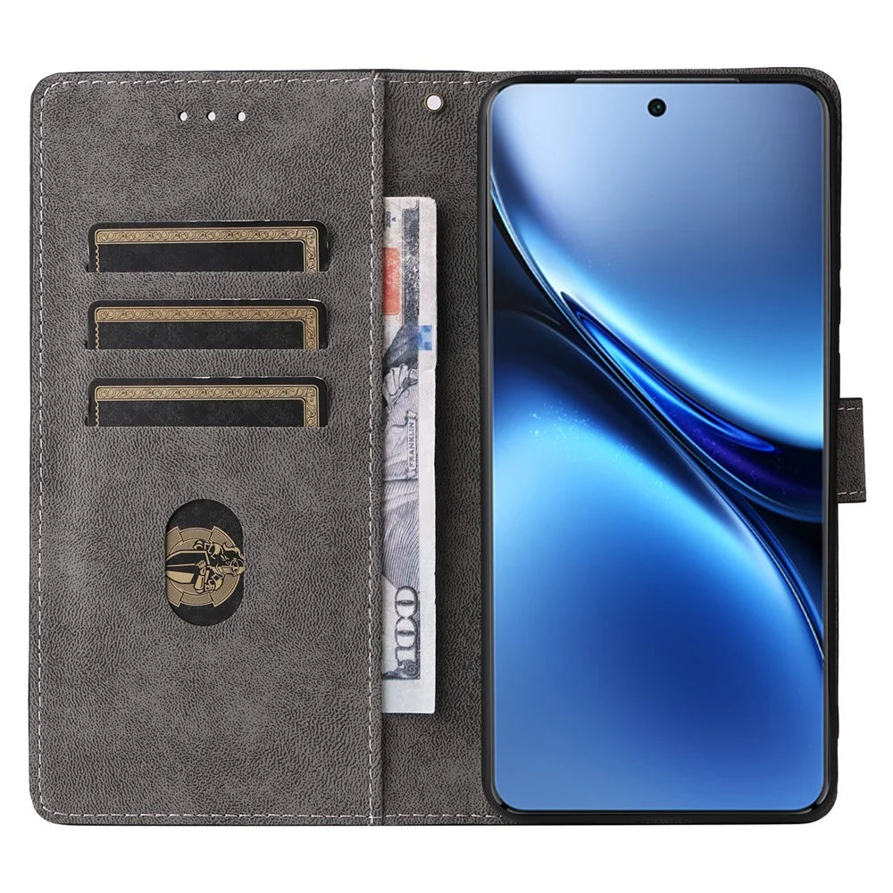 For vivo X200 Pro 5G Wallet Phone Case RFID Blocking PU Leather Flip Cover Stand View - Purple - 2