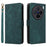 For vivo X200 Pro mini 5G Wallet Phone Case RFID Blocking PU Leather Flip Cover Stand View - Green - 1