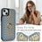 For iPhone 14 Plus  /  15 Plus Case with Card Holder, Kickstand, RFID Blocking PU+TPU Phone Back Cover - Blue - 6
