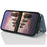 For iPhone 14 Pro Case with Card Holder, Kickstand, RFID Blocking PU+TPU Phone Back Cover - Blue - 4
