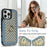 For iPhone 14 Pro Case with Card Holder, Kickstand, RFID Blocking PU+TPU Phone Back Cover - Blue - 6
