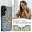 For Samsung Galaxy S24 Case with Card Holder, Kickstand, RFID Blocking PU+TPU Phone Back Cover - Blue - 6