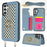 For Samsung Galaxy A15 5G  /  4G Case with Card Holder, Kickstand, RFID Blocking PU+TPU Phone Back Cover - Blue - 1