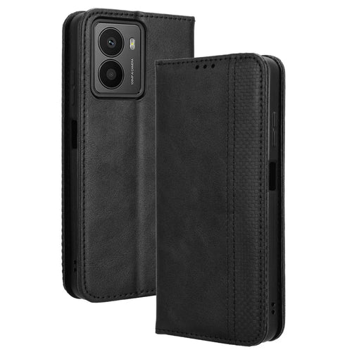 For HMD Fusion 5G Leather Case Wallet Stand Retro Texture Phone Cover - Black - 1