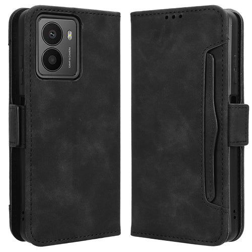 For HMD Fusion 5G Leather Case Phone Wallet Cover with Multiple Card Slots - Black - 1