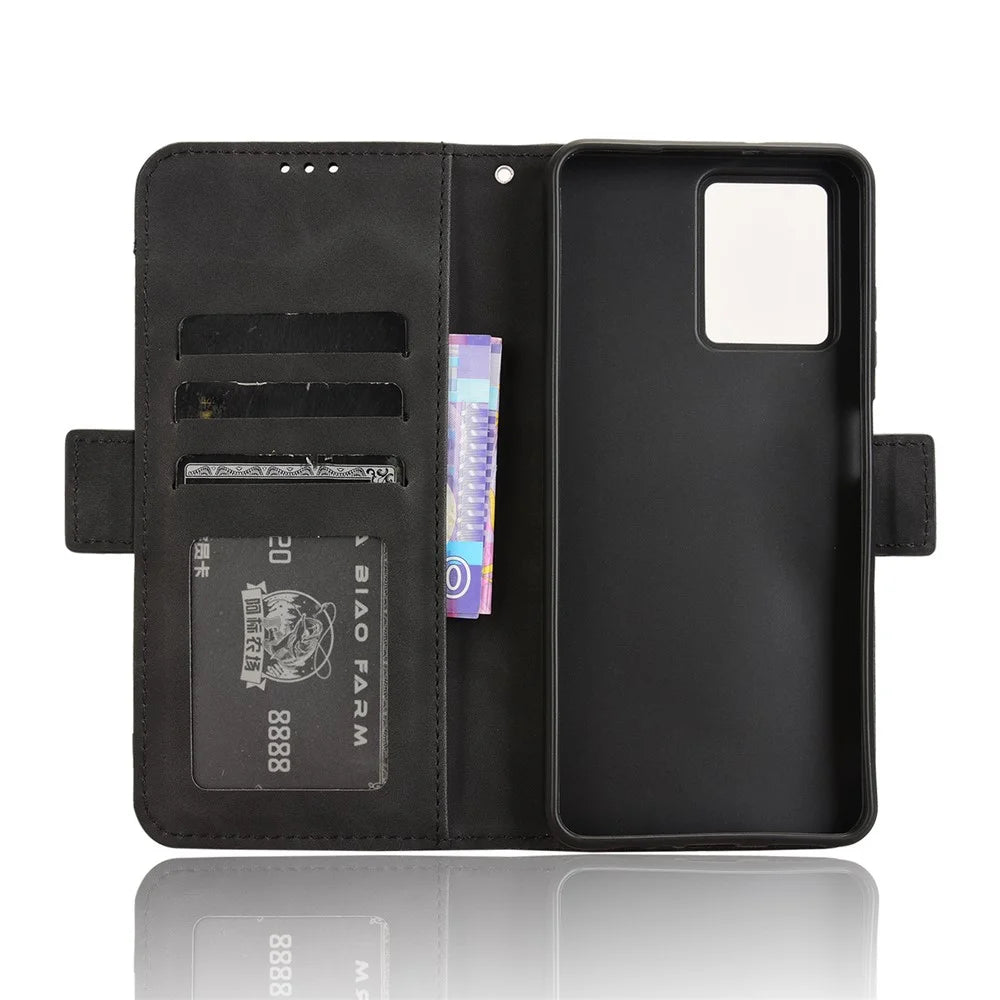 For HMD Fusion 5G Leather Case Phone Wallet Cover with Multiple Card Slots - Black - 2