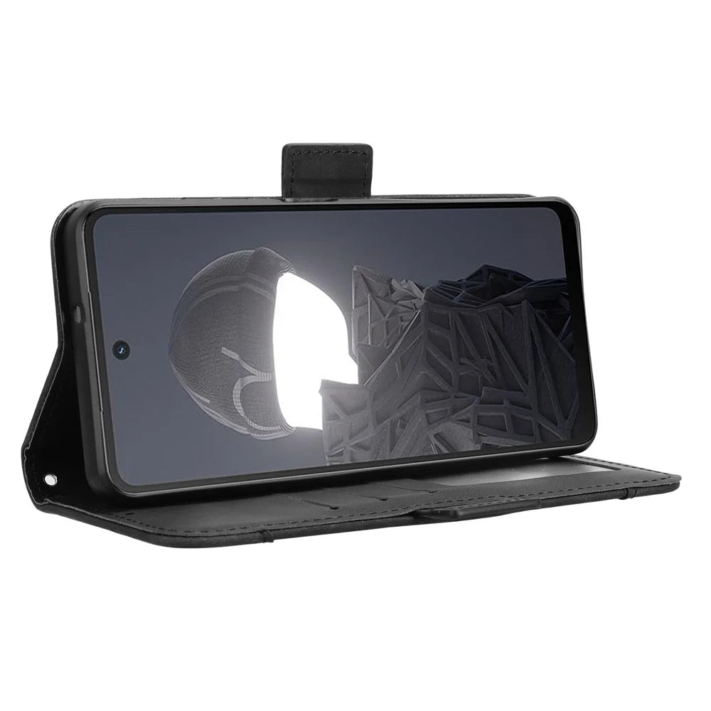 For HMD Fusion 5G Leather Case Phone Wallet Cover with Multiple Card Slots - Black - 4