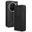 For vivo X200 5G Leather Case Wallet Stand Retro Texture Phone Cover - Black - 1