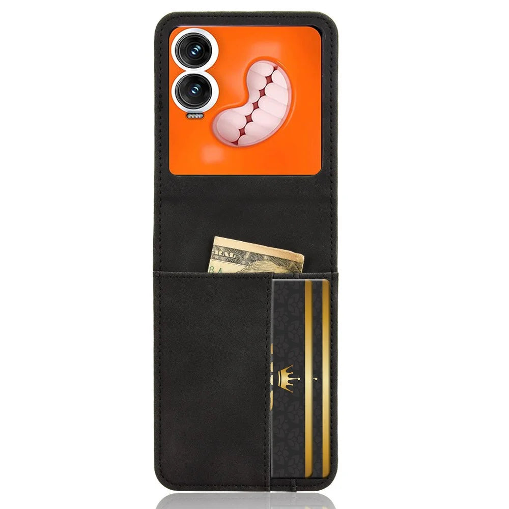 For Infinix Zero Flip 5G X6962 Case Separable Design Card Slot Leather+PC Phone Cover - Black - Black - 2