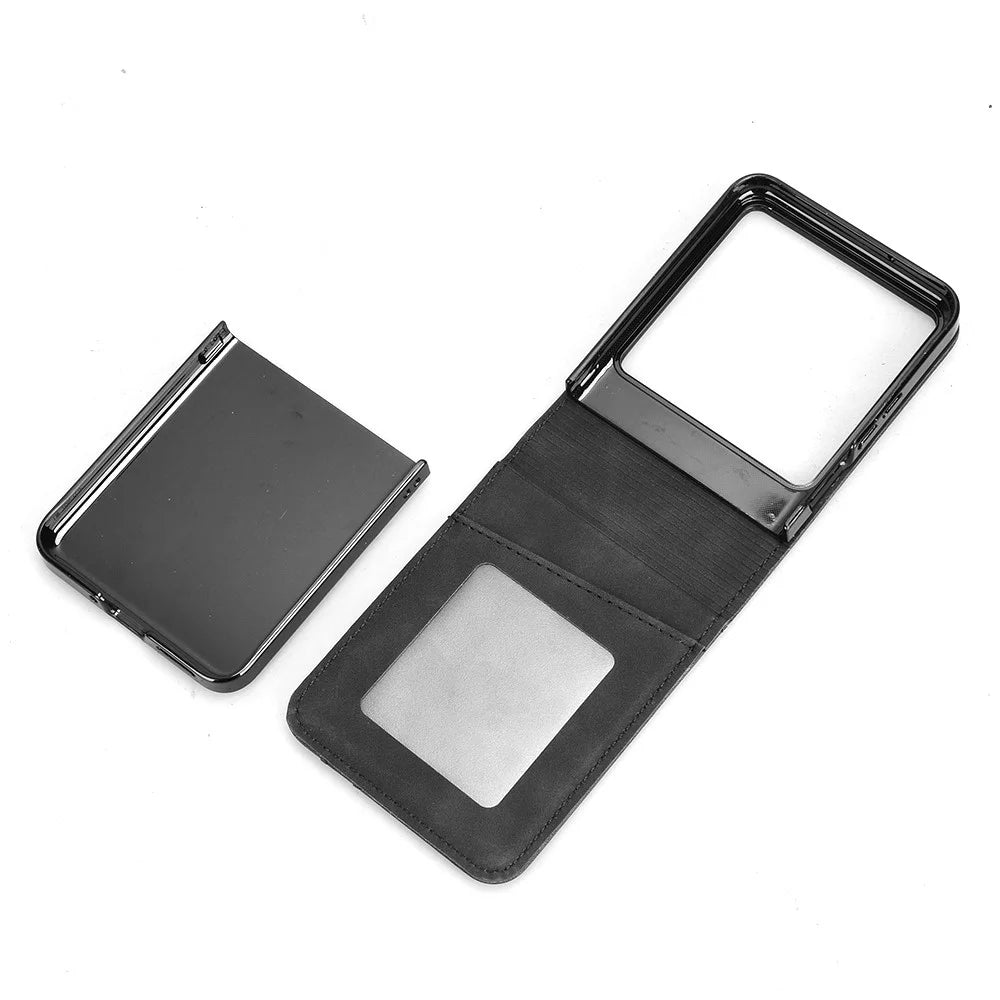 For Infinix Zero Flip 5G X6962 Case Separable Design Card Slot Leather+PC Phone Cover - Black - Black - 6