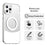 For iPhone 13 Pro Case Compatible with MagSafe Color Splicing IMD TPU+PET+PC Mobile Cover - White - 4