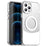 For iPhone 13 Pro Max Case Compatible with MagSafe Color Splicing IMD TPU+PET+PC Mobile Cover - White - 1