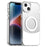 For iPhone 14 / 13 Case Compatible with MagSafe Color Splicing IMD TPU+PET+PC Mobile Cover - White - 1