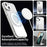 For iPhone 14 / 13 Case Compatible with MagSafe Color Splicing IMD TPU+PET+PC Mobile Cover - White - 3