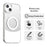 For iPhone 14 / 13 Case Compatible with MagSafe Color Splicing IMD TPU+PET+PC Mobile Cover - White - 4