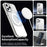 For iPhone 14 Pro Max Case Compatible with MagSafe Color Splicing IMD TPU+PET+PC Mobile Cover - White - 3