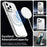 For iPhone 15 Pro Max Case Compatible with MagSafe Color Splicing IMD TPU+PET+PC Mobile Cover - White - 3