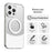 For iPhone 15 Pro Max Case Compatible with MagSafe Color Splicing IMD TPU+PET+PC Mobile Cover - White - 4