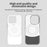 For iPhone 16 Pro Case Compatible with MagSafe Color Splicing IMD TPU+PET+PC Mobile Cover - White - 6