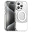 For iPhone 16 Pro Max Case Compatible with MagSafe Color Splicing IMD TPU+PET+PC Mobile Cover - White - 1