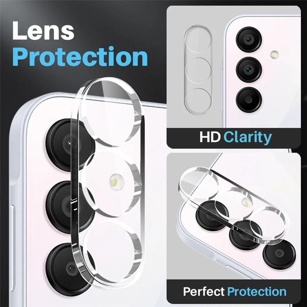 NORTHJO For Samsung Galaxy A15 5G / 4G Case Transparent PC+TPU Phone Cover Set with Screen Film + Lens Film - 5