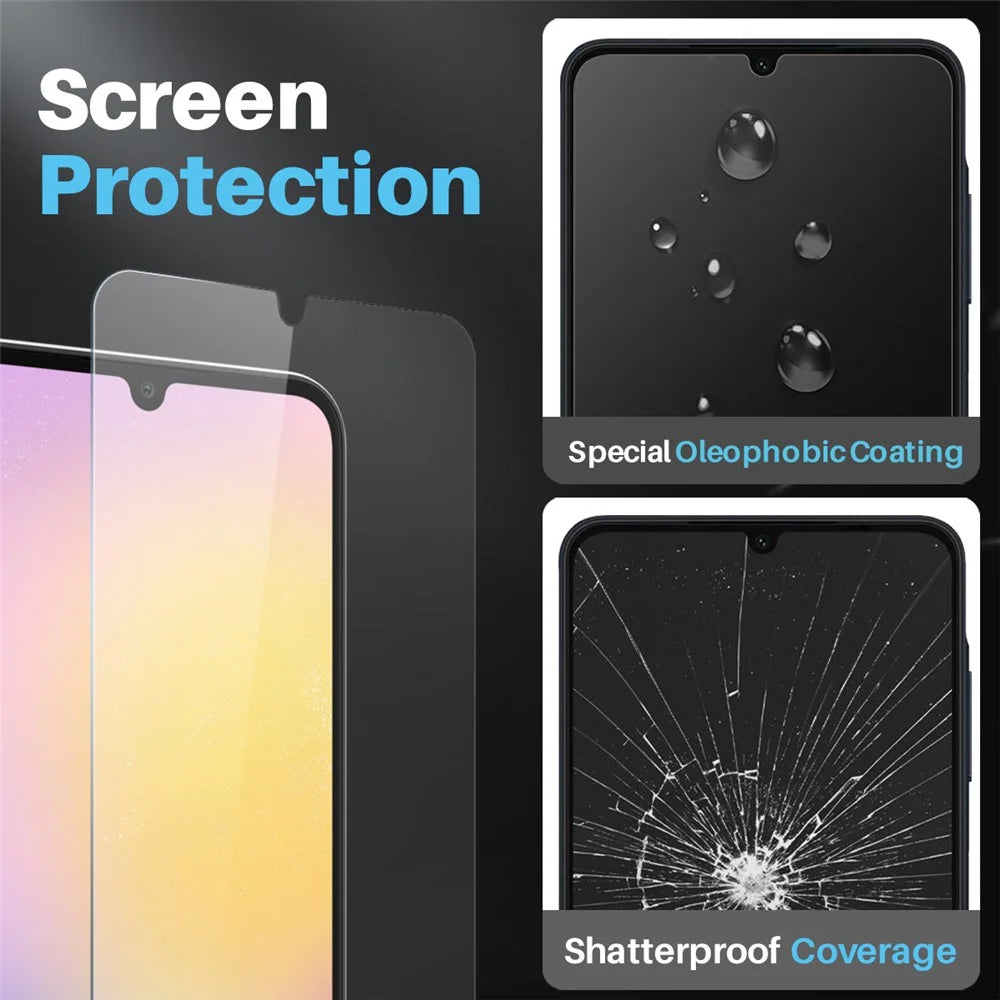 NORTHJO For Samsung Galaxy A25 5G (Global) (161.0 x 76.5 x 8.3mm) Case Transparent PC+TPU Phone Cover Set with Screen Film + Lens Film - 4