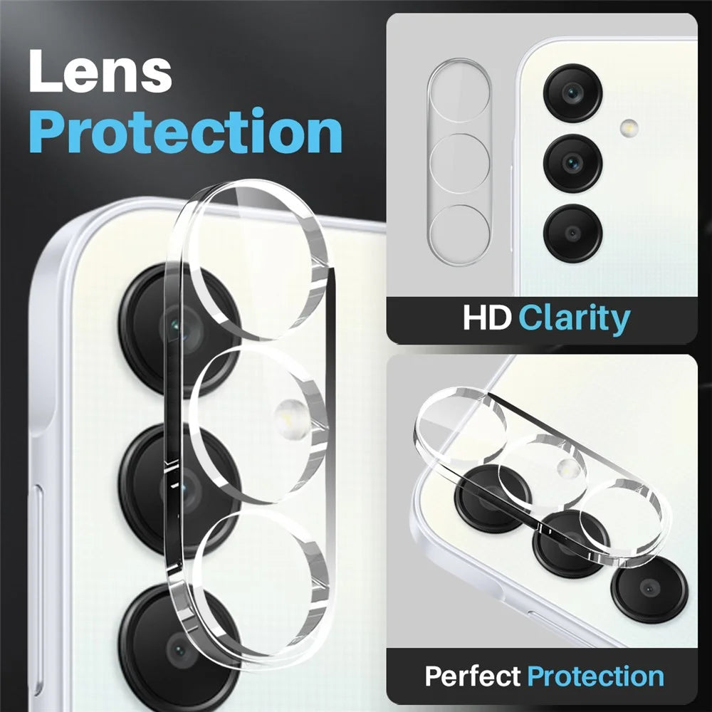NORTHJO For Samsung Galaxy A25 5G (Global) (161.0 x 76.5 x 8.3mm) Case Transparent PC+TPU Phone Cover Set with Screen Film + Lens Film - 5