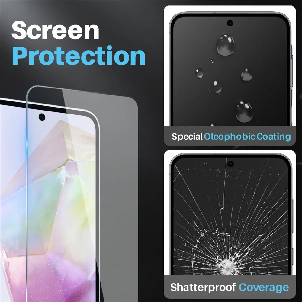 NORTHJO For Samsung Galaxy A35 5G Case Transparent PC+TPU Phone Cover Set with Screen Film + Lens Film - 4