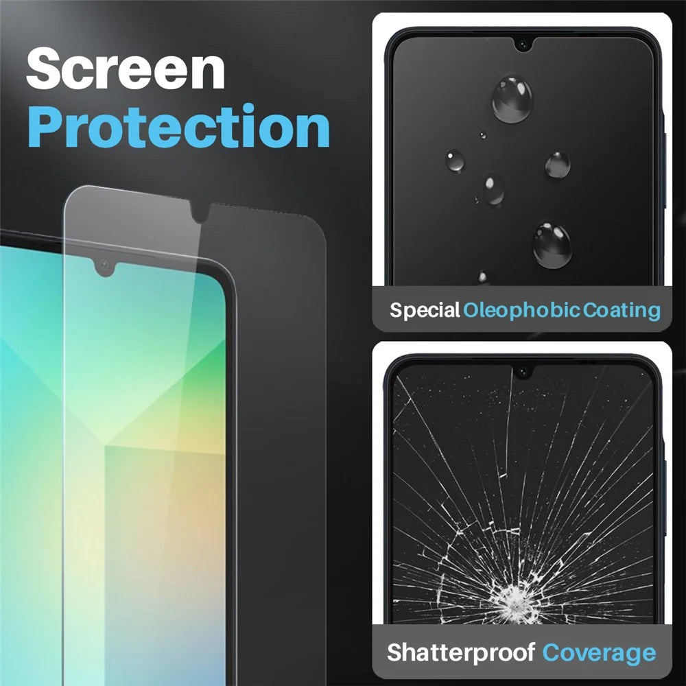 NORTHJO For Samsung Galaxy A06 4G Case Transparent PC+TPU Phone Cover Set with Screen Film + Lens Film - 4