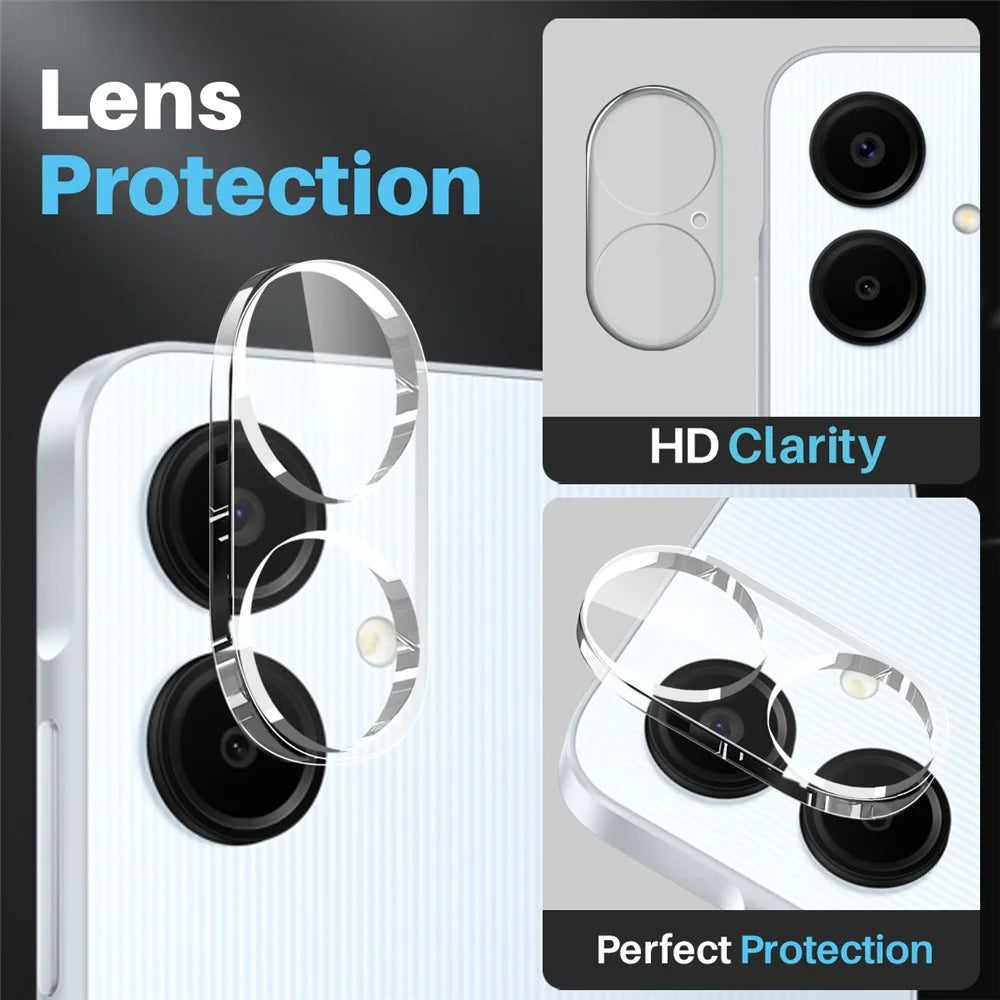 NORTHJO For Samsung Galaxy A06 4G Case Transparent PC+TPU Phone Cover Set with Screen Film + Lens Film - 5