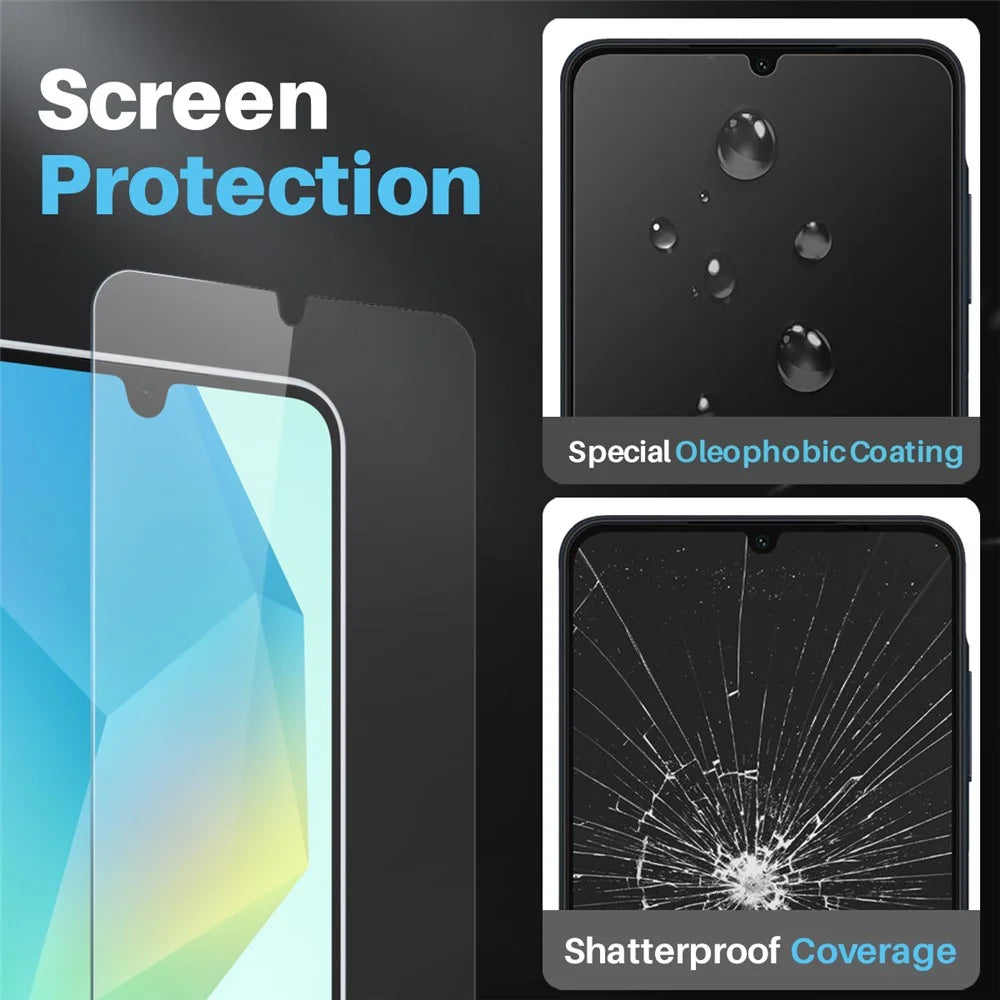 NORTHJO For Samsung Galaxy A16 5G / 4G Case Transparent PC+TPU Phone Cover Set with Screen Film + Lens Film - 4