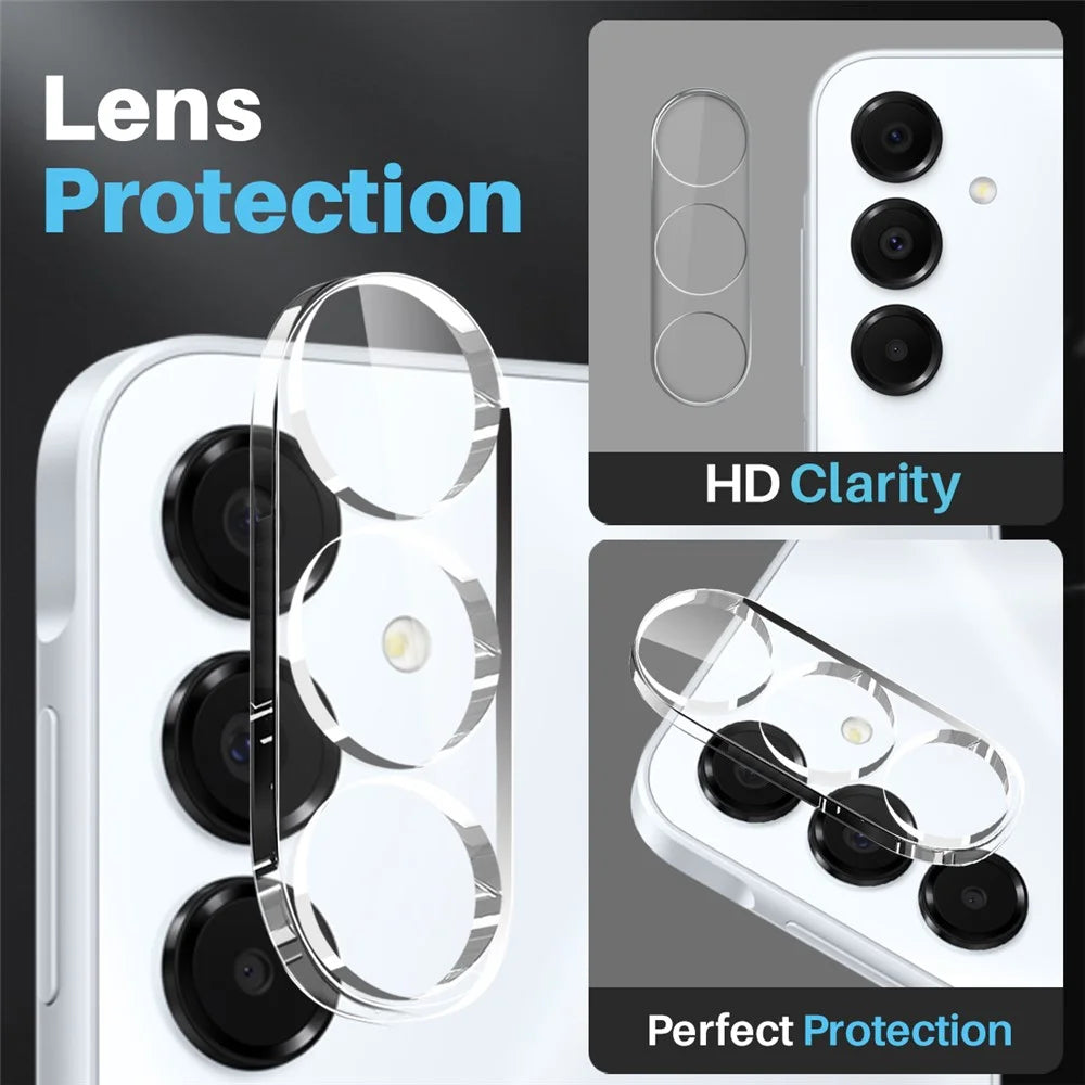 NORTHJO For Samsung Galaxy A16 5G / 4G Case Transparent PC+TPU Phone Cover Set with Screen Film + Lens Film - 5