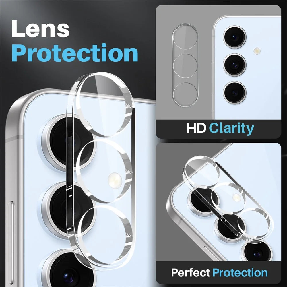 NORTHJO For Samsung Galaxy S24 FE Case Transparent PC+TPU Phone Cover Set with Screen Film + Lens Film - 5
