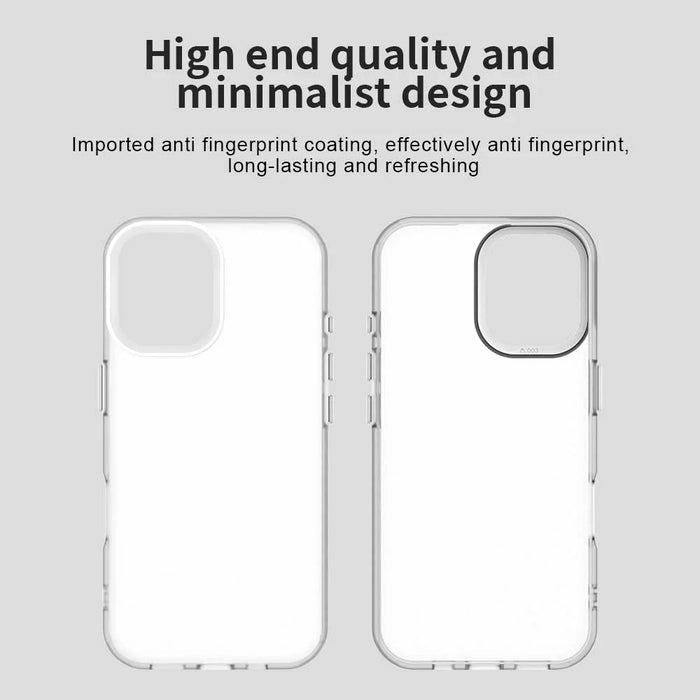 For iPhone 16 Case PC+TPU+PET Matte Anti-Drop Phone Back Cover - White - 6
