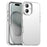 For iPhone 16 Plus Case PC+TPU+PET Matte Anti-Drop Phone Back Cover - White - 1