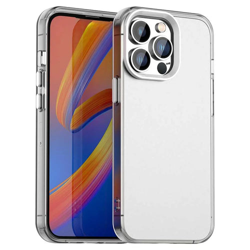 For iPhone 14 Pro Case PC+TPU+PET Matte Anti-Drop Phone Back Cover - White - 1