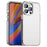 For iPhone 14 Pro Max Case PC+TPU+PET Matte Anti-Drop Phone Back Cover - White - 1
