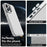 For iPhone 14 Pro Max Case PC+TPU+PET Matte Anti-Drop Phone Back Cover - White - 4