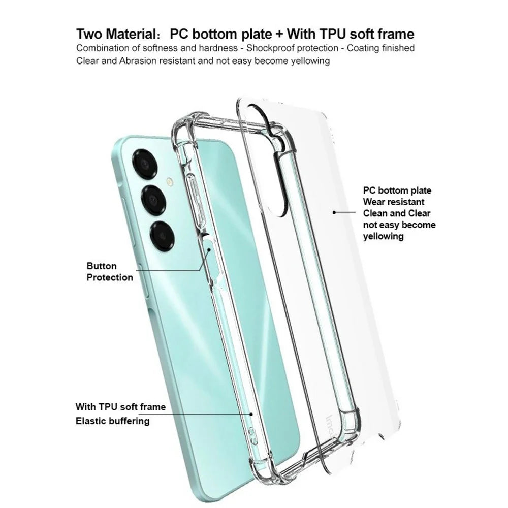 IMAK For Samsung Galaxy A16 5G / 4G PC+TPU Shockproof Clear Phone Cover - 4